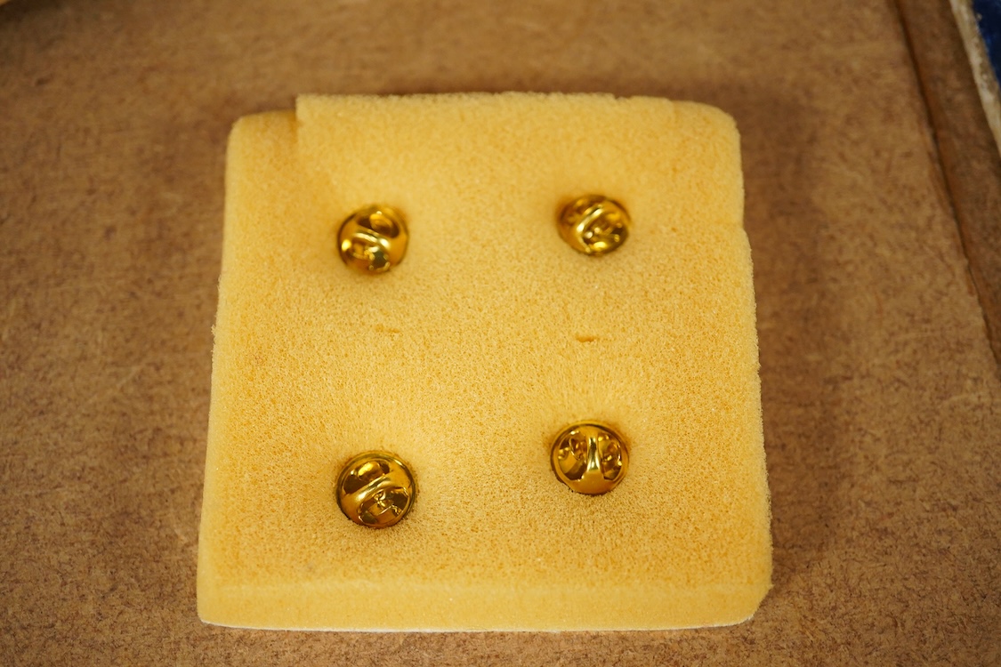 Peter Blake - a boxed set of four badges, in box with signed limited edition certificate, 2006